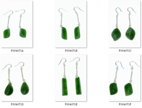 green nephrite jade earrings