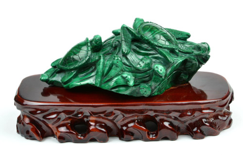 malachite turtle statue