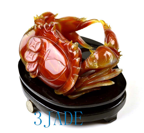 red agate crab sculpture