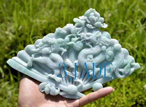 jade fan sculpture