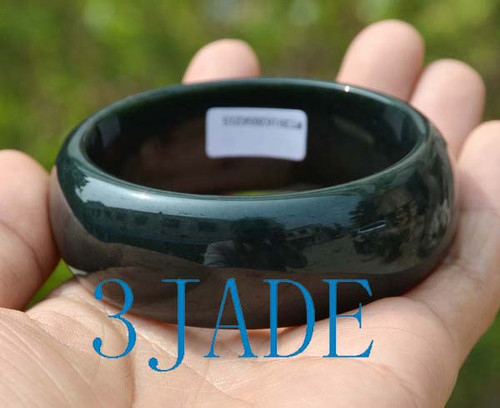 Natural Dark Green Jade 8 Mm Stretch Bracelet For Men & Women