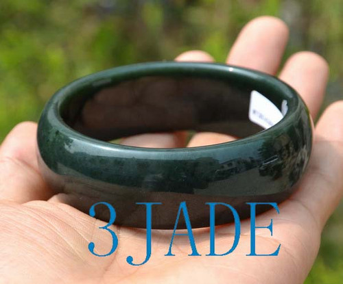 large size green jade bangle