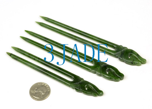 Maori jade hair sticks