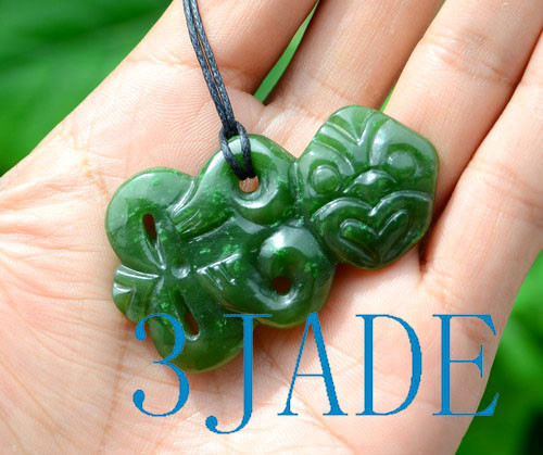 Nephrite Jade Koru Manaia Pendant Necklace New Zealand Maori Tribal Style  Carving -G012361 - 3JADE wholesale of jade carvings, jewelry, collectables,  prayer beads