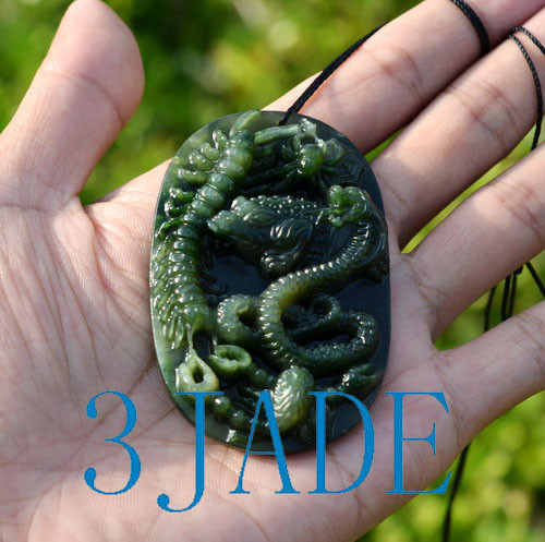 Green Jade Five Poisonous Creatures Pendant