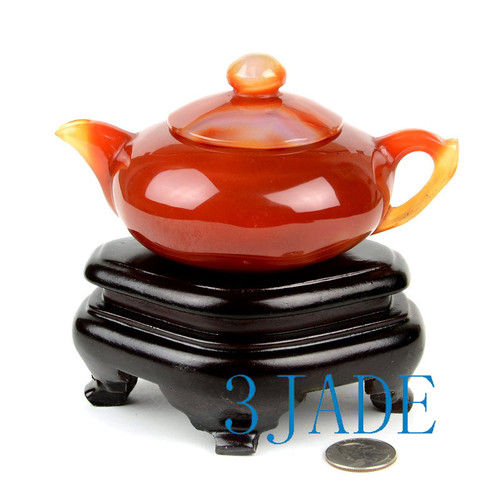 Red Agate / Carnelian Teapot 