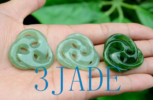 Green Jade Celtic Cross Pendant