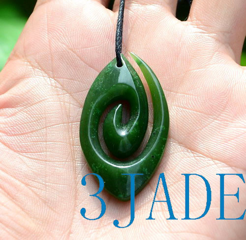 HAND CARVED NEW ZEALAND JADE DROP WITH KORU PENDANT. JADE DROP KORU – NZ  Pacific