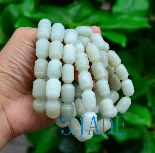 Jade Barrel Beads Bracelet