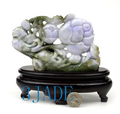 A Grade Jadeite Jade WITHERED TREE REVIVE carving