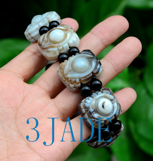 Tibetan Carved Bone Skull Mantra Meditation Buddhist Prayer Beads Wrist  Mala -E011072 - 3JADE wholesale of jade carvings, jewelry, collectables,  prayer beads