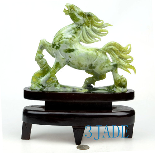 Jade Galloping Horse Statue