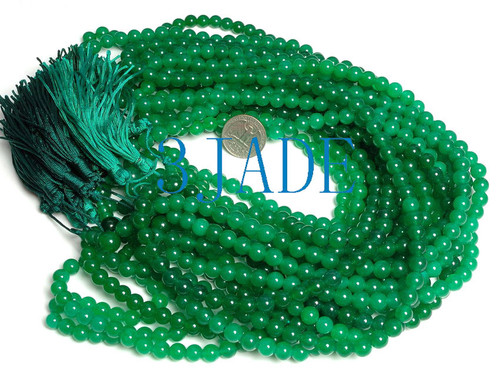 Green Malaysia Jade  prayer beads mala