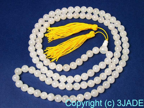 white prayer beads