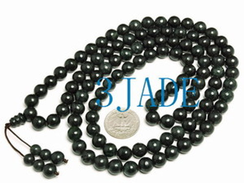 Black prayer beads, black onyx beads, 108 prayer bades