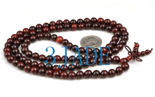 red sandalwood prayer beads