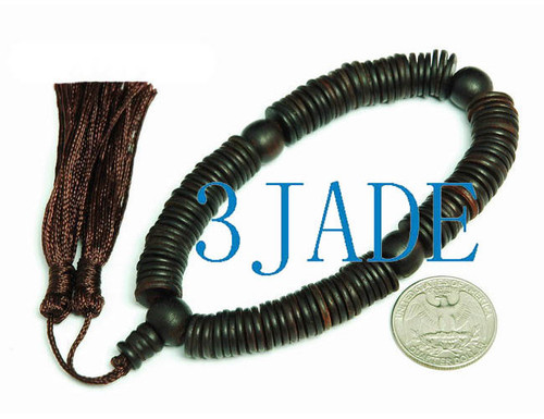 Black sandalwood prayer beads mala