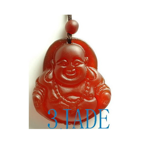 red carnelian buddha pendant