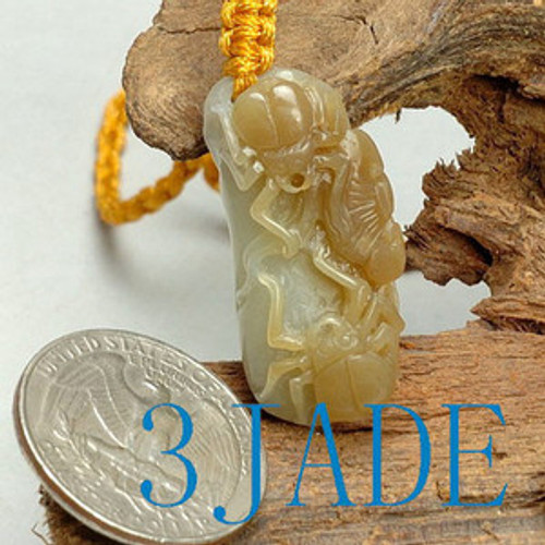 Nephrite Jade Beetles Pendant