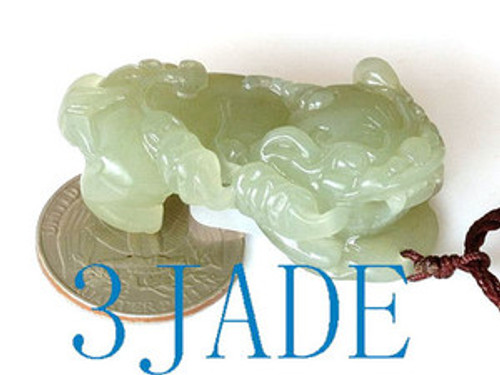 Natural Hetian Nephrite Jade Pixiu Figurine / Pendant / Carving