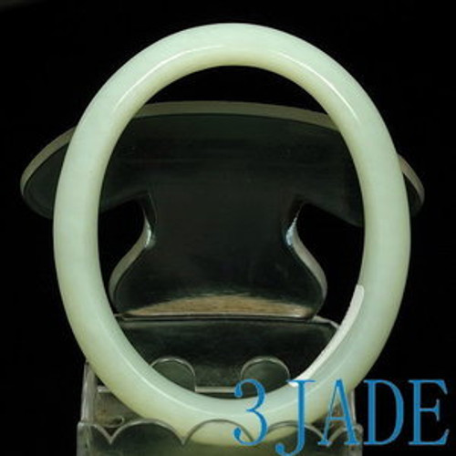Oval Natural Hetian Nephrite Jade Bangle Bracelet $1000
