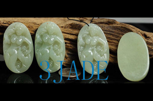 jade mermaid pendant