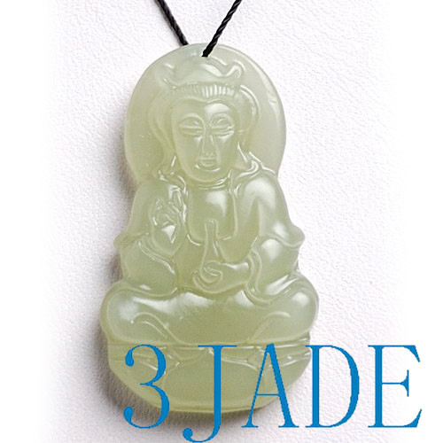 Jade Kwan Yin / Guanyin Pendant