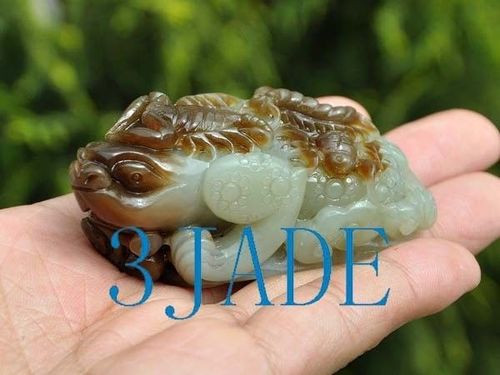 Natural Hetian Nephrite Jade Five Poisonous Creatures Carving,  w/ certificate