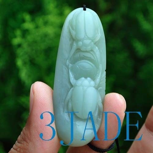 Natural Hetian  Nephrite Jade Double Beetles Pendant / Carving / Art , w / Certificate