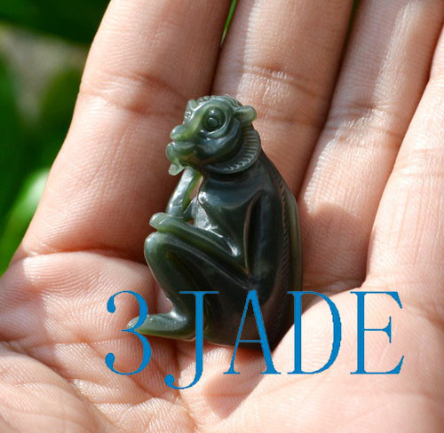 jade monkey figurine