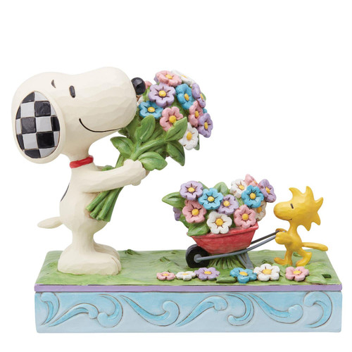 Peanuts Jim Shore Snoopy Woodstock Flowers Fresh Picked Blooms 6" Tall 6014344