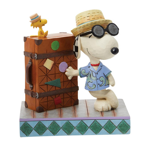 Snoopy Woodstock Vacation Traveling Pals Figurine 5.5" Tall