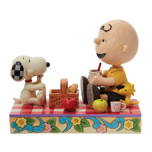 Snoopy Charlie Brown Woodstock Picnic Pals Figurine 5.5" Tall