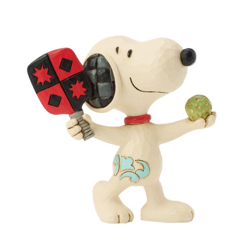 Snoopy Playing Pickleball MINI 3.27" Tall Figurine