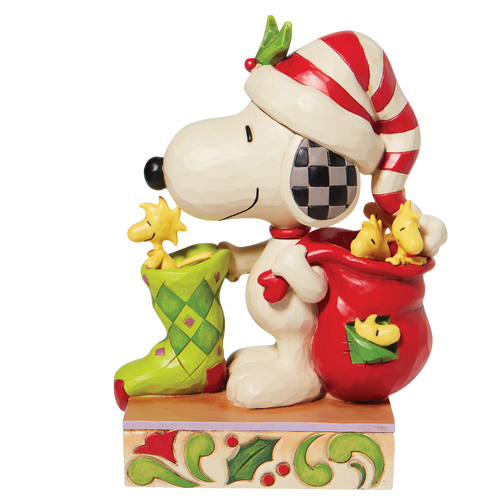 JIM SHORE PEANUTSSNOOPY & WOODSTOCK BUILDING SNOWMANFRIENDSHIPWINTER