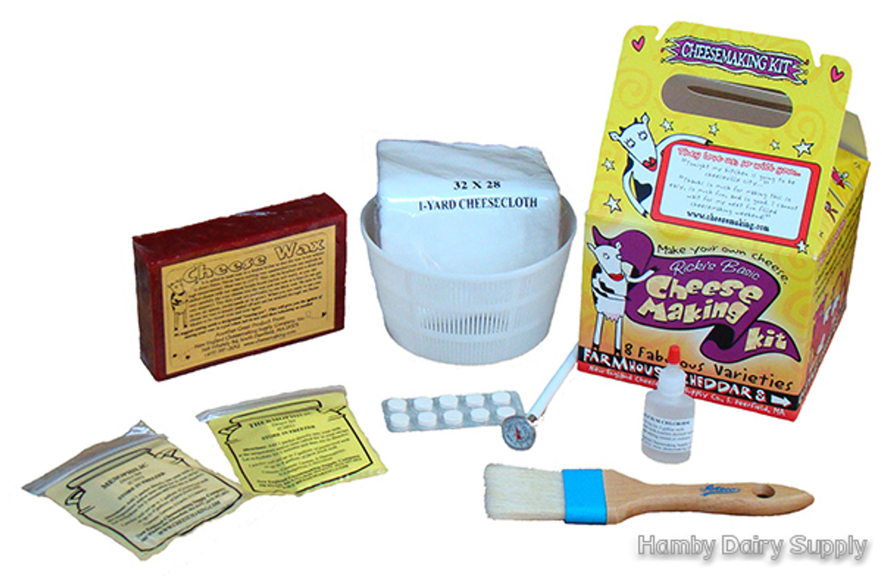 Basic Hard Cheese Making Kit with Wax and Brush