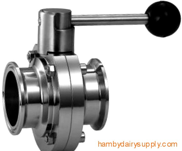 1.5 inch Butterfly Valve clamp x clamp - 304 stainless steel