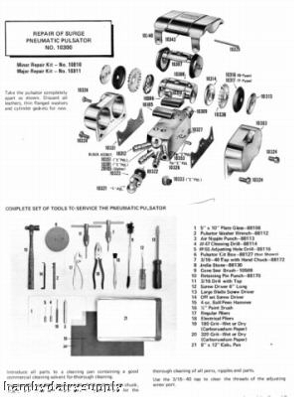 REBUILD SERVICE FOR YOUR SURGE VACUUM PULSATOR - Hamby Dairy
