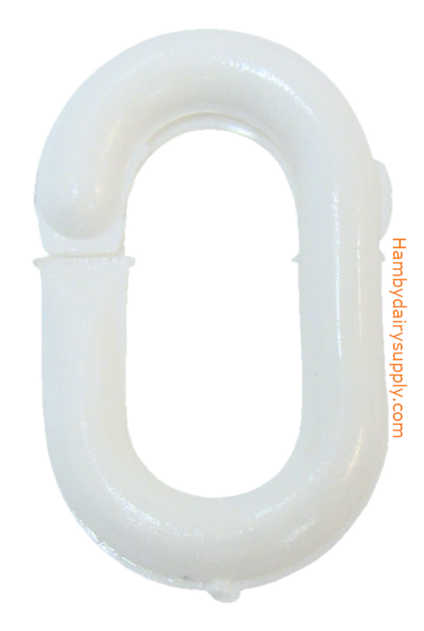 White Connector link for Plastic Chain - Hamby Dairy Supply