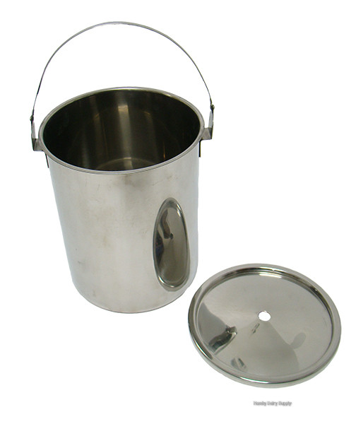 Stainless Steel pail & lid for 2 gallon Pasteurizer Hamby Dairy Supply