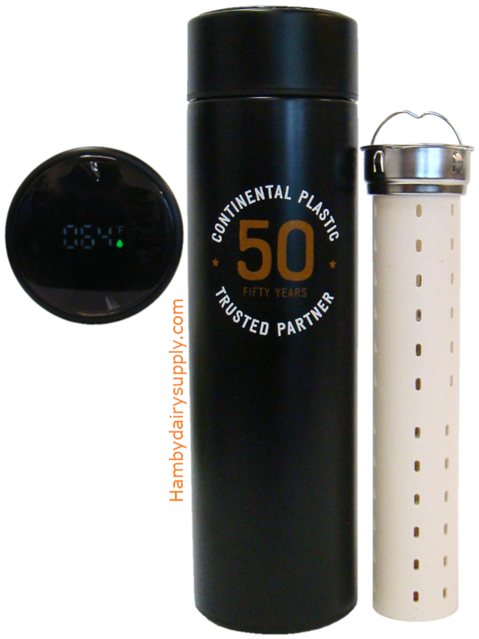 Glass Lined Thermos with Thermometer & Retriever.