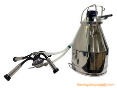 Clear Top Improved Cow Bucket Milker with Grade A stainless steel bucket