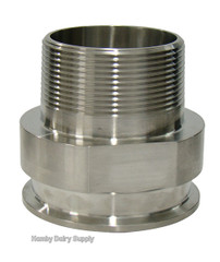 2.5 Clamp x 2.0 MPT Stainless Steel Reducer Adapter