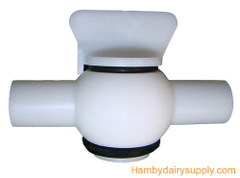 Vented Delrin Valve for Milk Hose and weigh jars