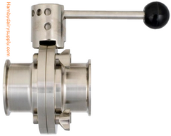 Butterfly Valve for 3 inch SS clamp x clamp - 316 stainless steel