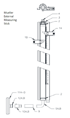 Left Slide Indicator - for Mueller Left Hand Mounted External Measuring Stick