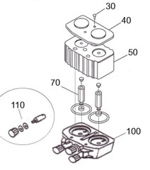 Spare parts for Surge® alternating pulsator permanent mount