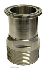 Clamp x MPT 1.5 x 1.5 Stainless Steel Adapter - HD for wrench Clamp x MPT 1.5 x 1.5 Stainless Steel Adapter - HD for wrench