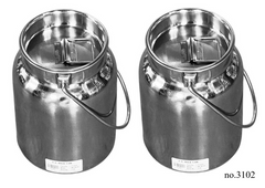 Sale! Pair -(box of 2) Scratch & Dent Stainless Steel Milk Storage Can  2 quart - 1/2 gallon