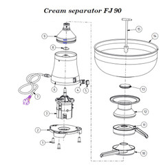 Cream Spout for FJ90 separators Cream Spout for FJ90 separators